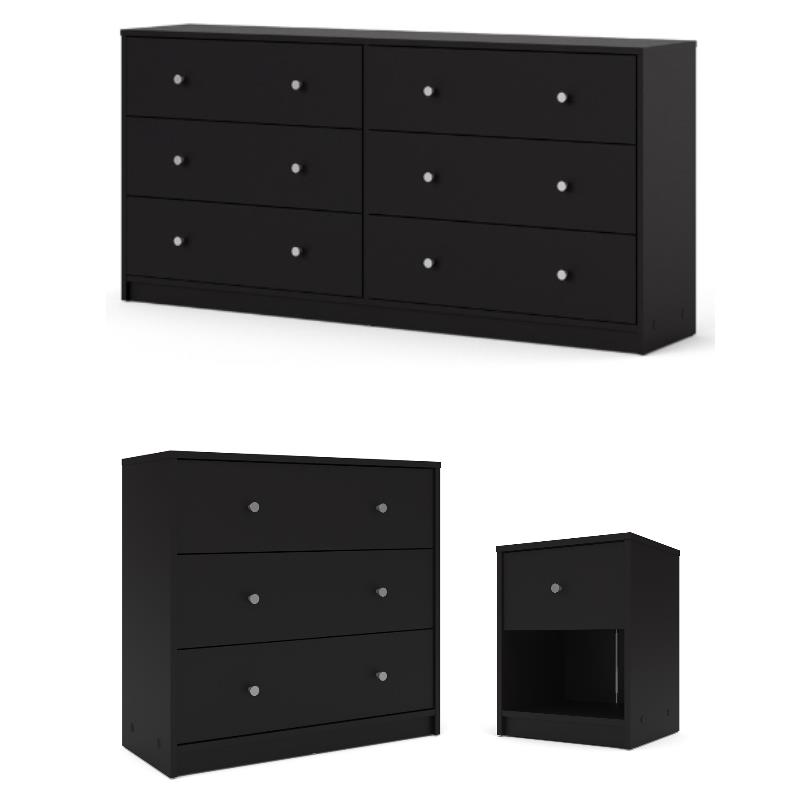 Pemberly Row 3-Piece Set with 3 Drawer Chest & 6 Drawer Dresser & Nightstand