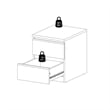Pemberly Row 2-Piece Set with Dresser and Nightstand with Drawers in Black
