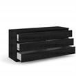 Pemberly Row 2-Piece Set with Dresser and Nightstand with Drawers in Black