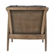 Pemberly Row Transitional Fabric Accent Chair in Storm Gray/Brown