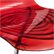 Pemberly Row Modern Plastic Rain Drop Design Dining Chair in Red