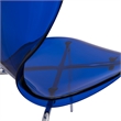 Pemberly Row Dining Side Chair With Strong Metal Legs in Blue