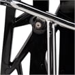 Pemberly Row Modern Dining Side Chair With Chromed Legs in Black