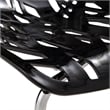 Pemberly Row Modern Dining Side Chair With Chromed Legs in Black
