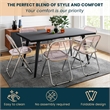 Pemberly Row Acrylic Folding Chair With Metal Frame in Rose Pink