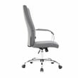 Pemberly Row Modern High-Back Leather Conference Office Chair in Gray