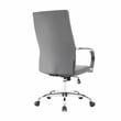 Pemberly Row Modern High-Back Leather Conference Office Chair in Gray