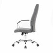 Pemberly Row Modern High-Back Leather Conference Office Chair in Gray