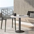 Pemberly Row Modern Plastic Dining Side Chair Honeycomb Design in Black