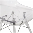 Pemberly Row Dining Side Chair With Acrylic Eiffel Base in Clear Set of 4