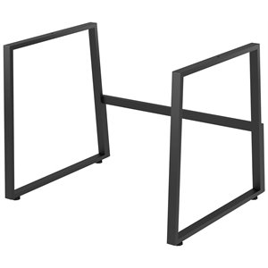 Pemberly Row Contemporary Aluminium Standing Desk Legs in Black