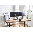 Pemberly Row Premium Double Monitor Desk Mount/USB 2.0 and Audio Port Black