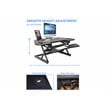 Pemberly Row Adj Corner Standing Desk Converter Dual Monitor Arm Bundle Black