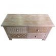 Pemberly Row MDF Wood 4 Drawer Accent Chest in Distressed Natural
