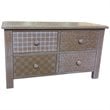 Pemberly Row MDF Wood 4 Drawer Accent Chest in Distressed Natural