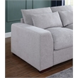 Pemberly Row Square Arm Modular Reversible Sectional Sofa & Ottoman-LightGray