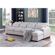 Pemberly Row Square Arm Modular Reversible Sectional Sofa & Ottoman-LightGray