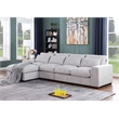 Pemberly Row Square Arm Modular Reversible Sectional Sofa & Ottoman-LightGray