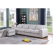 Pemberly Row Square Arm Modular Reversible Sectional Sofa & Ottoman-LightGray