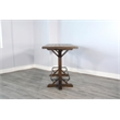 Pemberly Row Contemporary Mahogany Solids & Veneers Solid Wood Pub Table