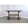 Pemberly Row Contemporary Mahogany Solids & Veneers Solid Wood Pub Table