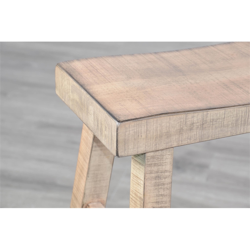 Pemberly Row Contemporary Mahogany Solids & Veneers Beach Pebble Pub Wood Table