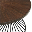 Pemberly Row Traditional Round Coffee Table in Walnut Finish
