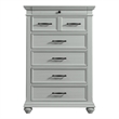 Pemberly Row Traditional Vertical 6-Drawer Chest in Gray Finish