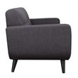 Pemberly Row Traditional Tufted Accent Chair in Charcoal Finish