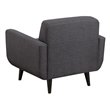 Pemberly Row Traditional Tufted Accent Chair in Charcoal Finish