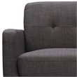 Pemberly Row Traditional Tufted Accent Chair in Charcoal Finish