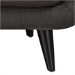 Pemberly Row Traditional Tufted Accent Chair in Charcoal Finish