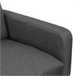 Pemberly Row Traditional Tufted Accent Chair in Charcoal Finish