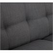 Pemberly Row Traditional Tufted Accent Chair in Charcoal Finish