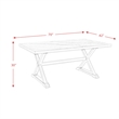 Pemberly Row Traditional Landon Marble Top Dining Table in White