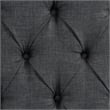 Pemberly Row Traditional King Tufted Upholstered Bed in Charcoal
