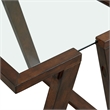 Pemberly Row Square End Table with Tempered Glass Top in Dark Espresso