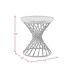 Pemberly Row Traditional Round Natural Wood Grain Top End Table in Walnut