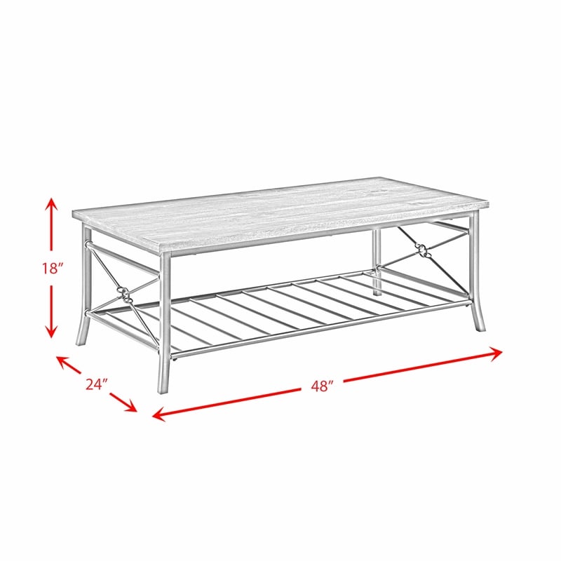 Pemberly Row Traditional 3-Piece Occasional Coffee Table and 2 End Tables Set