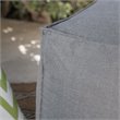 Pemberly Row 3' Water Resistant Fabric Bean Bag Chair in Dark Gray