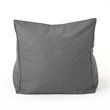 Pemberly Row 3' Water Resistant Fabric Bean Bag Chair in Dark Gray