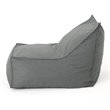 Pemberly Row 3' Water Resistant Fabric Bean Bag Chair in Dark Gray