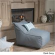 Pemberly Row 3' Water Resistant Fabric Bean Bag Chair in Dark Gray