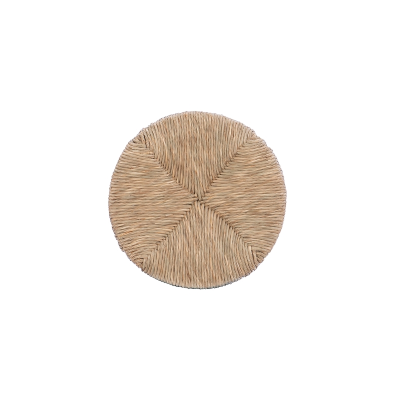 Pemberly Row Solid Wood Swivel Rush Counter Stool in Natural Brown - Set of 3