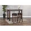 Pemberly Row 3-Piece Set with Gorgeous Bar Unit and 2 Backless Swivel BarStools