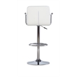 Pemberly Row Quilted Back Metal Swivel Bar Stool in Chrome and White - Set of 3