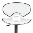 Pemberly Row Metal and Faux Leather Adjustable Barstool in White - Set of 3
