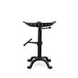 Pemberly Row Adjustable Tractor Seat Stool in Black - Set of 3