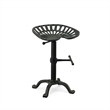 Pemberly Row Adjustable Tractor Seat Stool in Black - Set of 3