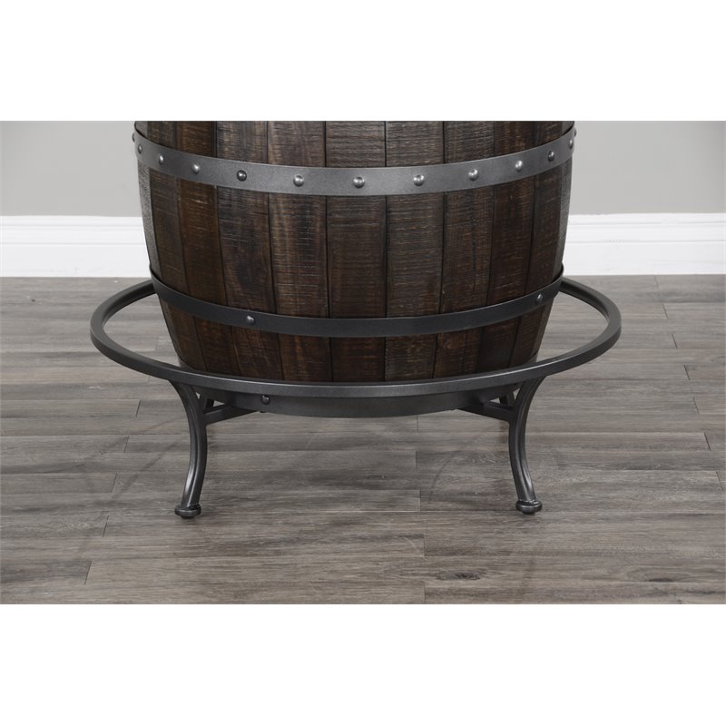 Pemberly Row 6-Piece Set with Pub Table and 5 Swivel Barstools in Tobacco Leaf